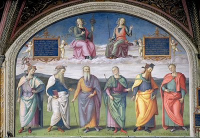 Lunette of Prudence and Justice by Pietro Perugino